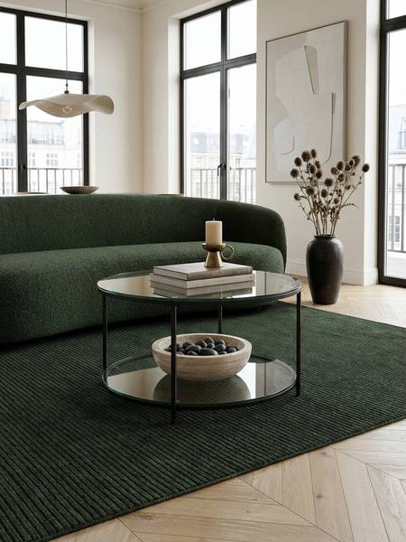 Couchtisch TREBBIA mit zwei Ablagen Metall - 80 x 45 x 80 cm