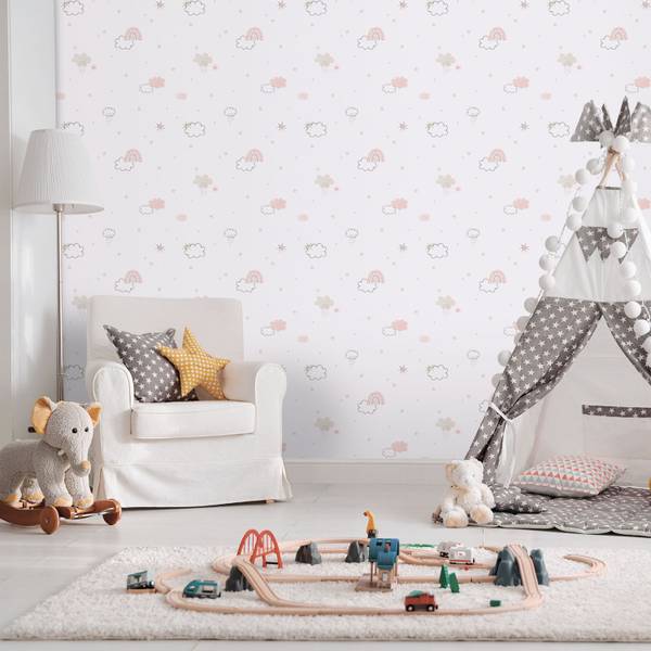 Tapete 640637 Pink - Papier - 53 x 1005 x 53 cm