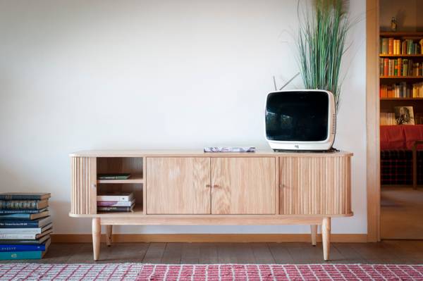 TV-Schrank Ritz Braun - Holz teilmassiv - 45 x 60 x 160 cm