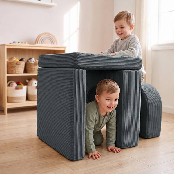4-tlg. Kindersessel modular Anthrazit