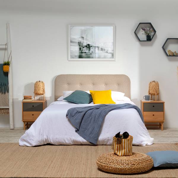 Kopfteil Saona 140x60 cm Beige Tiefe: 140 cm