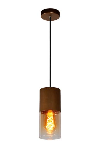 Pendelleuchte Zino aus Aluminium und Braun - Aluminium - Klarglas - 10 x 153 x 0 cm