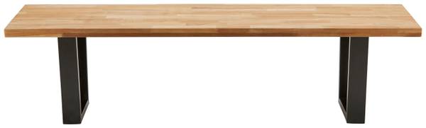 Sitzbank KAYLA Schwarz - Braun - Eiche - Eisen - 175 x 46 x 45 cm
