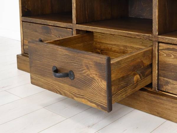 TV-schrank Rustyk 1 Braun - Kiefer - Stahl - 152 x 56 x 45 cm