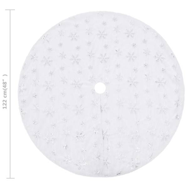 Jupe de sapin de noël 3009786 Blanc - Cuir synthétique - 122 x 1 x 122 cm