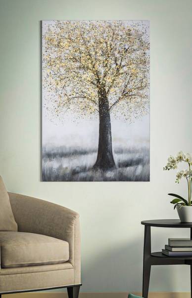 Tableau sur toile Arbre Simple A Bois massif - 4 x 120 x 80 cm