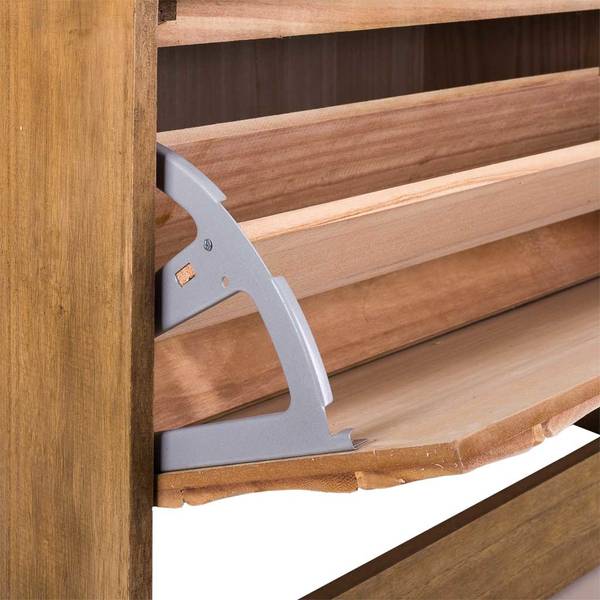 Schuhbank Masaya Braun - Holzwerkstoff - 80 x 53 x 38 cm