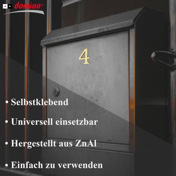 Hausnummer ZNAL Gold - Metall - 40 x 40 x 1 cm