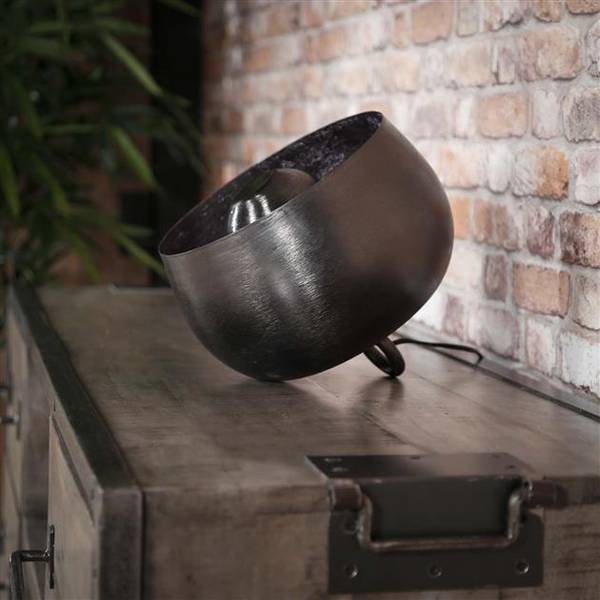 Tischleuchte Basket M Schwarz - Metall - 28 x 26 x 28 cm