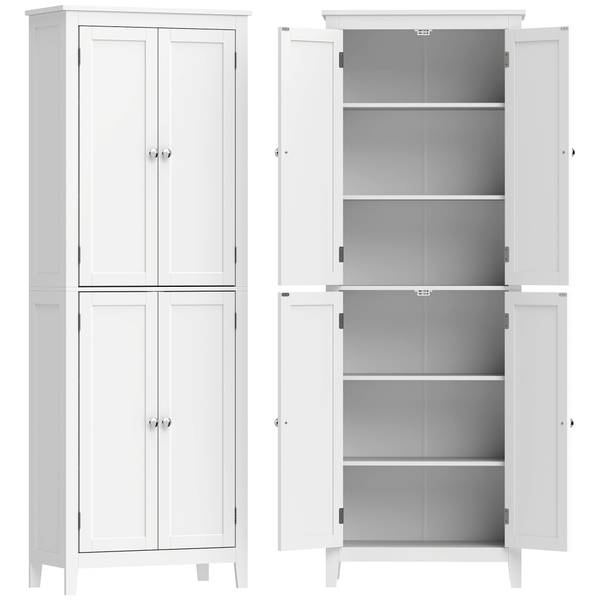 Badezimmerschrank 834-997V90WT Weiß - Holzwerkstoff - 30 x 170 x 60 cm