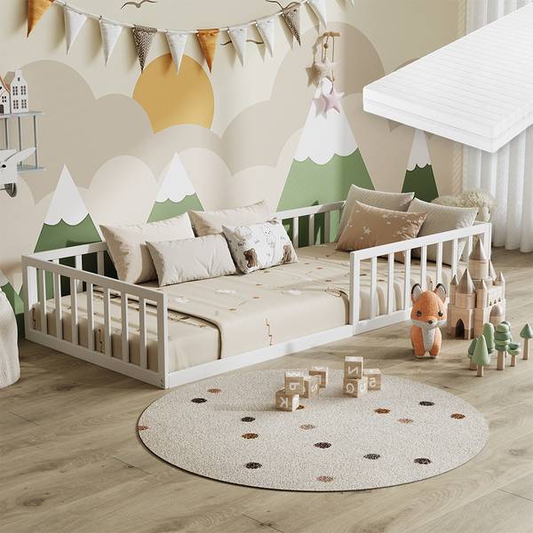 Bodenbett aus Metall Minno 57752 Reinweiß