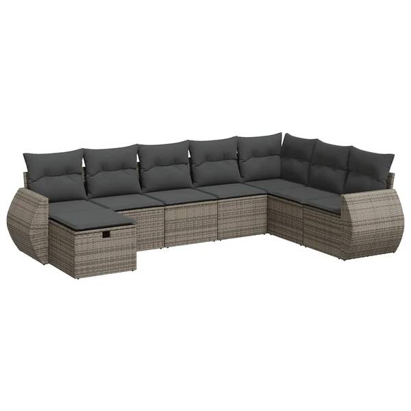 Garten-Lounge-Set 3036457-4 (8-teilig) Grau