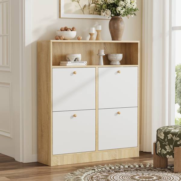 Schuhkipper NaturWoody Ⅲ Braun - Holzwerkstoff - 90 x 105 x 24 cm