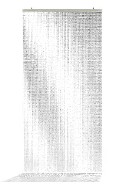 Vorhang DIAMONDS Weiß - Kunststoff - 100 x 210 x 2 cm
