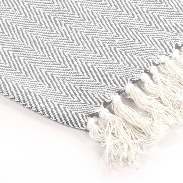 Couverture 295524-1 Gris - Coton - 125 x 1 x 150 cm