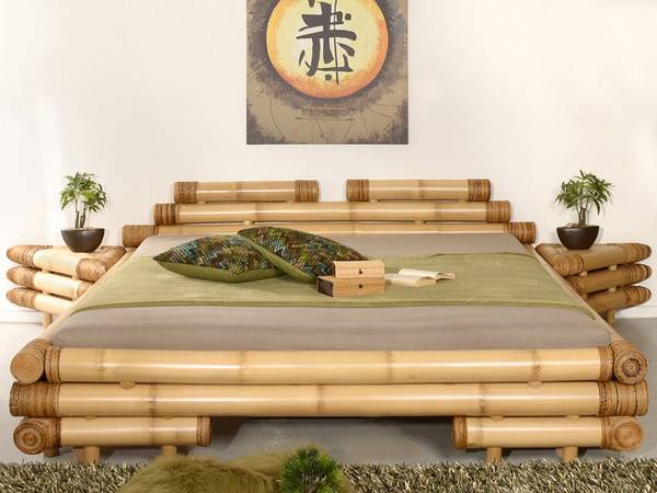 Bambusbett MEIJI Liegefläche Breite: 180 cm