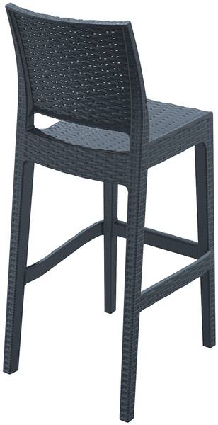 Barhocker Jamaica 2er Set Grau - Polyamid - 40 x 108 x 51 cm