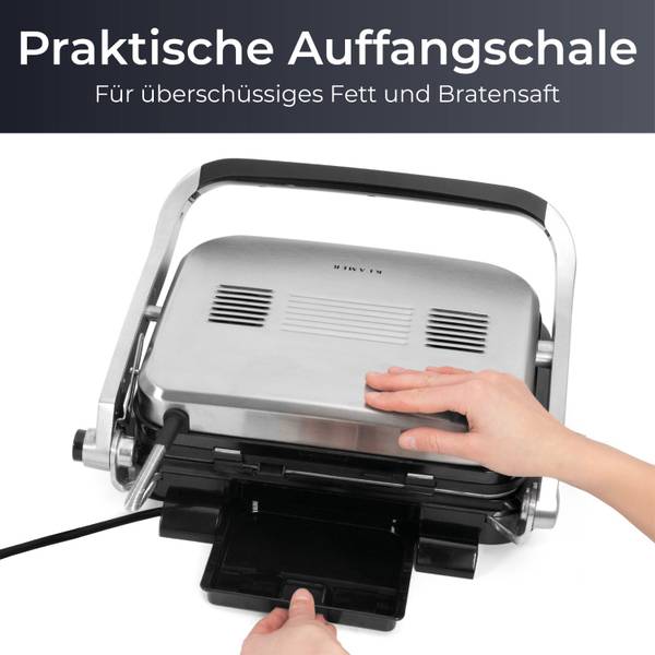 Kontaktgrill 2100 Schwarz - Metall - 34 x 18 x 38 cm