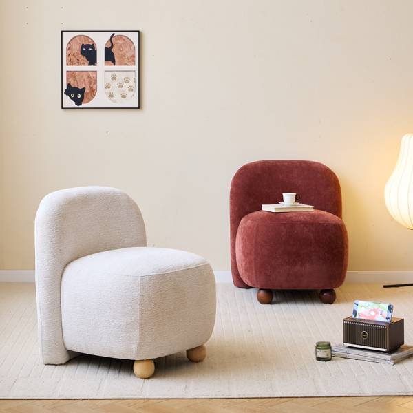 Einzelsessel KOKKOLA Beige - Massivholz - 57 x 62 x 61 cm