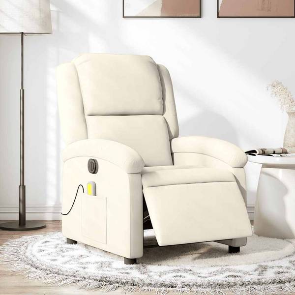 Fauteuil inclinable de massage 3032268-3 Crème - Blanc