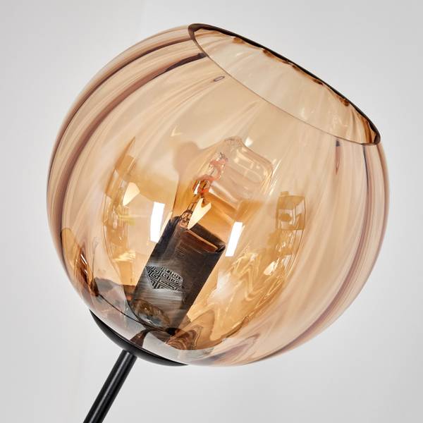 Stehlampe Cesaro Grau - Orange - Aluminium - Klarglas - 35 x 169 x 35 cm
