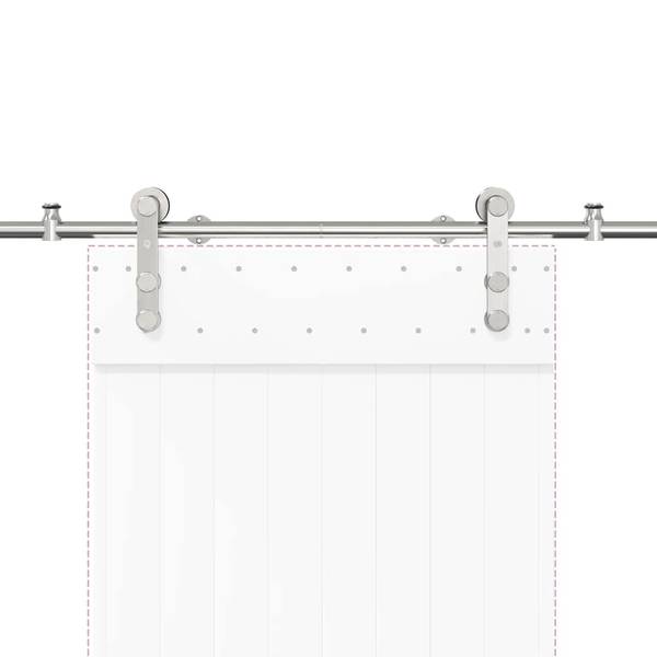 Matériel de porte coulissante 3038253 Argenté - Acier - 100 x 1 x 200 cm