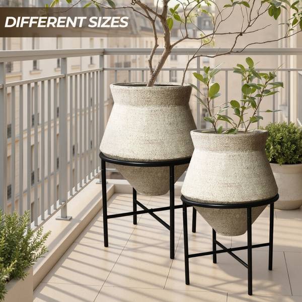 Blumentopf 0359 2er Set für Innenbereich Beige