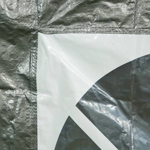 Zijwanden partytent 2x3 m set van 3 grijs - wit - kunststof - 300 x 200 x 1 cm