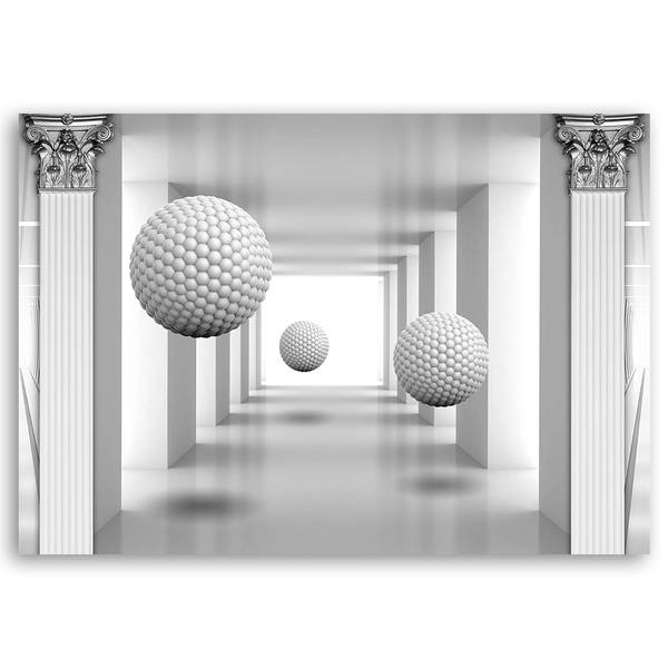 Wandbild kugeln im tunnel 3d-geometrie 100 x 70 cm