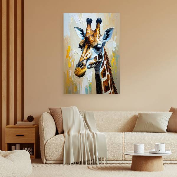 Wandbild Giraffe 70 x 100 cm
