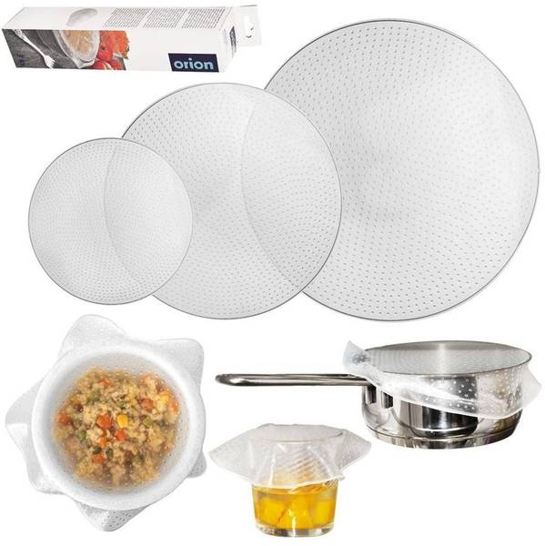 Universaldeckel 3er Set 113415 Silikon - 26 x 1 x 26 cm