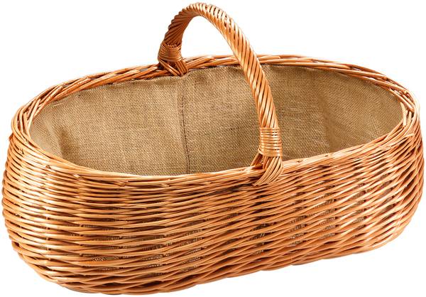 Kaminholzkorb FIREWDBSK 766 Braun - Naturfaser - 35 x 20 x 60 cm