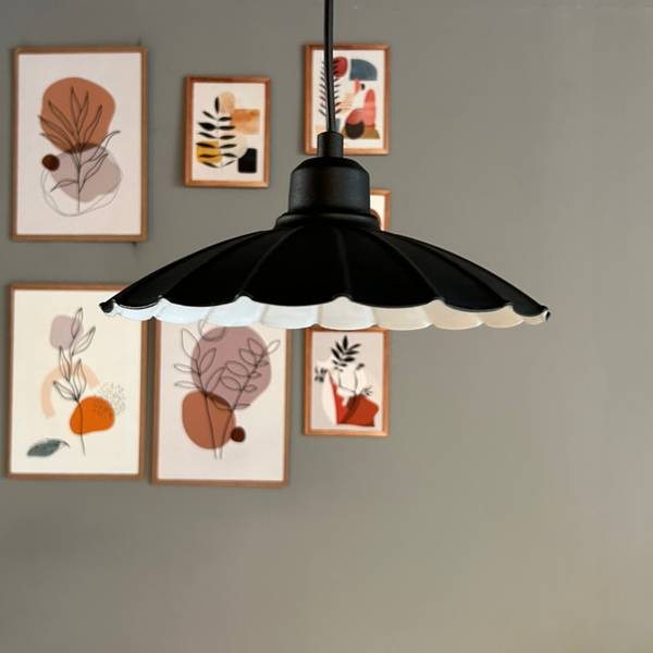 Pendelleuchte SYLRisso Schwarz - Metall - 24 x 8 x 24 cm