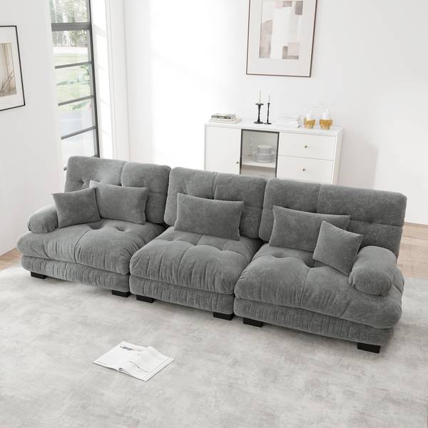 3-Sitzer-Sofa Pollensac Grau