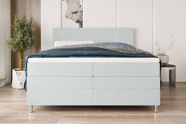 Boxspringbett Orion Hellgrau - Liegefläche Breite: 140 cm