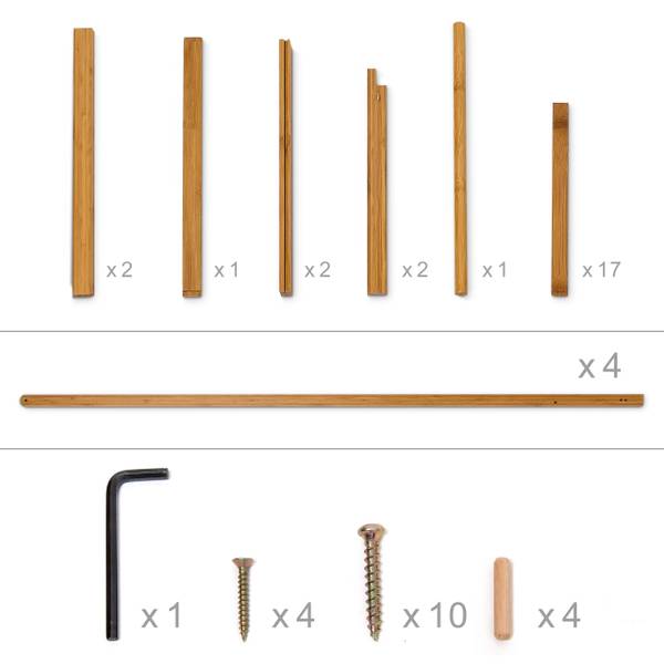 Portant à vêtements en bambou Marron - Bambou - 51 x 159 x 41 cm