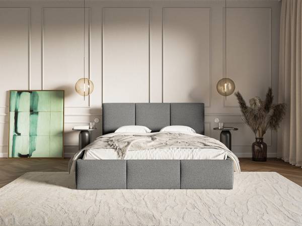 Polsterbett Fondi Slim Anthrazit - Breite: 212 cm