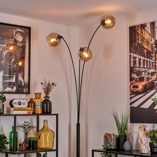Stehlampe Cesaro Orange - Aluminium - Klarglas - 72 x 210 x 35 cm