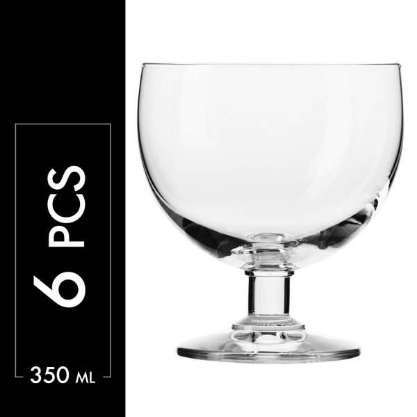 Set De 6 Coupes à Glace Krosno Avant-Garde - 340ml En Verre Cristal - Lavable Lave-Vaisselle - Pour Desserts Et Glaces