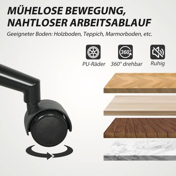 Schreibtischstuhl 921-868V00CW Weiß - Polyester - 62 x 101 x 65 cm