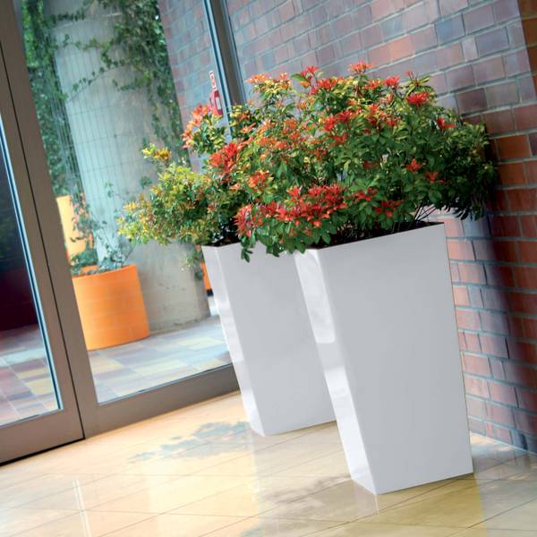 Blumentopf Nyx Weiß - Polypropylen - 24 x 45 x 24 cm
