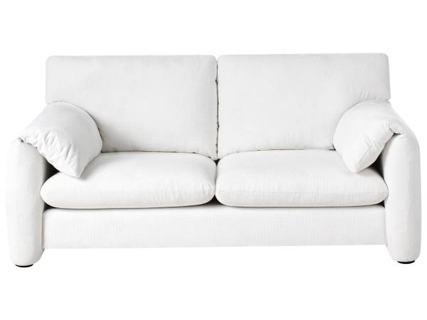 2-Sitzer Sofa GETA Schwarz - Weiß
