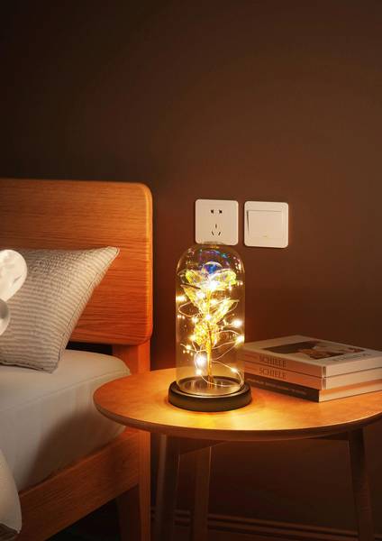 LED-Dekoleuchte FLOWI Schwarz - Kunststoff - 11 x 21 x 11 cm