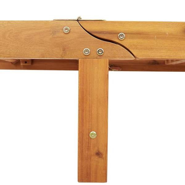 Ligbed 3325193 set van 2 bruin - acacia - 63 x 85 x 199 cm