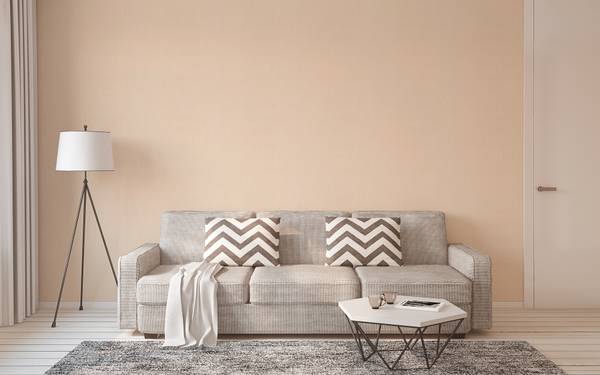 Papiertapete Grain Light Beige - Mischgewebe - Vinyl - 53 x 1005 x 1 cm