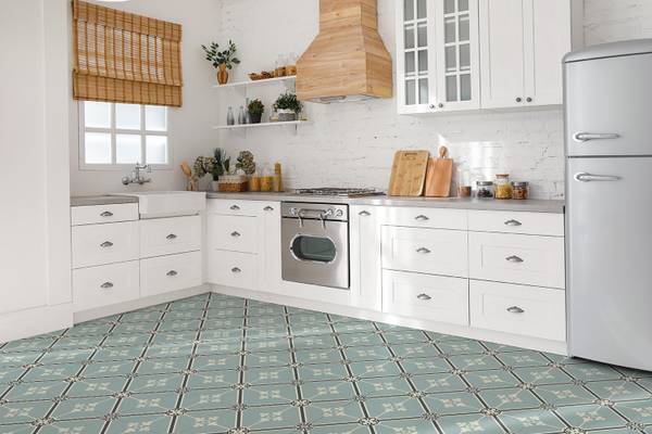 Selbstklebende Fliesen (9 St.) Königlich Grau - Polyester PVC - 30 x 30 x 1 cm