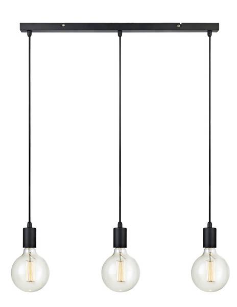 Sky Pendentif Acier inoxydable - 3 ampoules - Noir