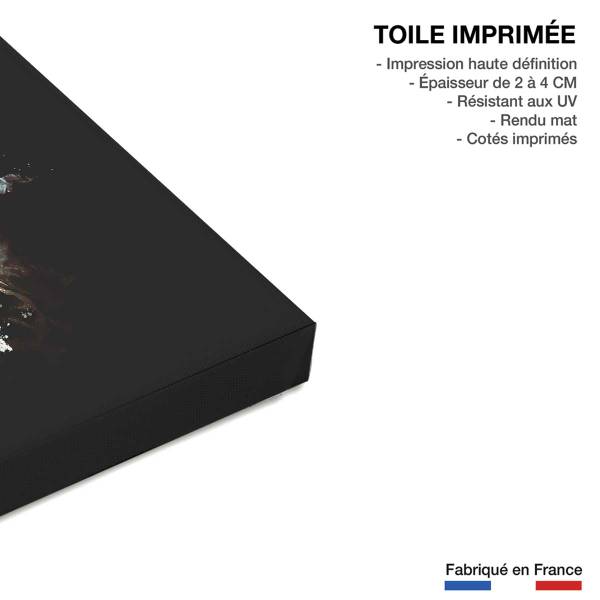 Tableau wild explosion girafe Fibres naturelles - 80 x 120 x 4 cm