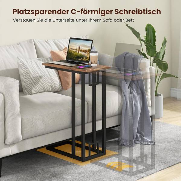 Beistelltisch VH33035ORDE Braun - Holzwerkstoff - 26 x 66 x 48 cm