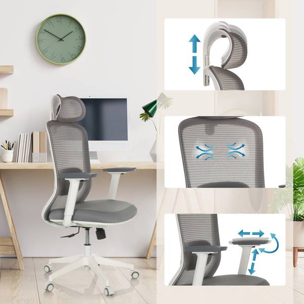 Bürostuhl MIKEO G Grau - Polyester - 67 x 129 x 68 cm